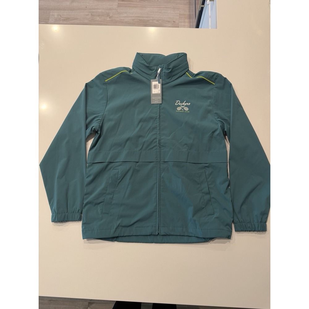 Dockers Racquet Club Full Zip Jacket Teal A71450003 Mens M NWT